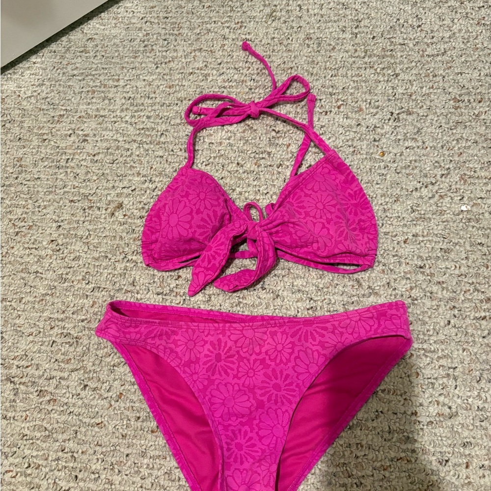Pink Floral Bikini Set